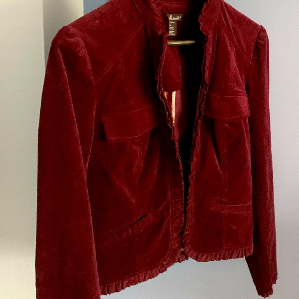 Willie Smith Women’s Weight Weight Jacket/ Blazer Purple Cordoury sz 4